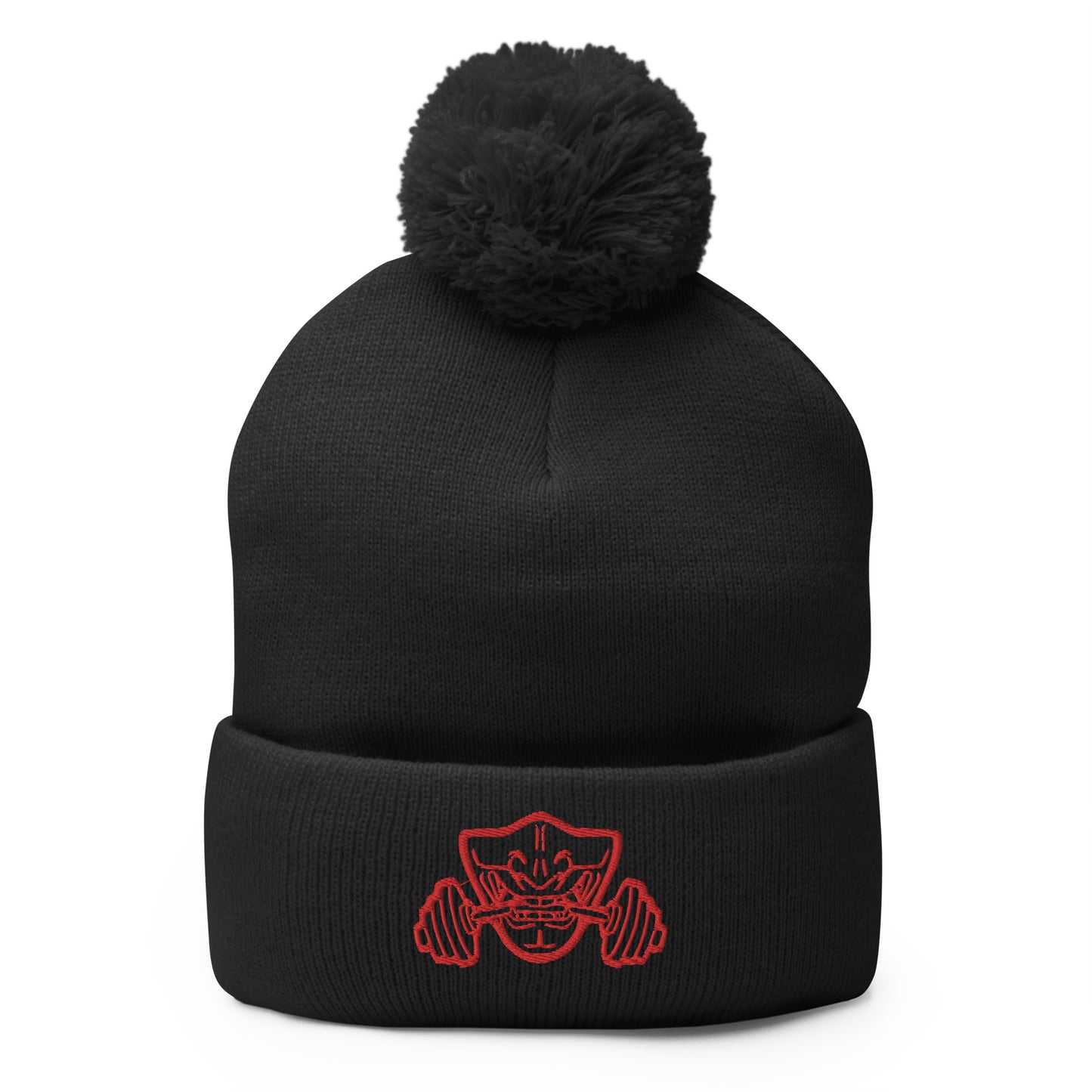 Pom-Pom Beanie with Embroidered Bushido Logo