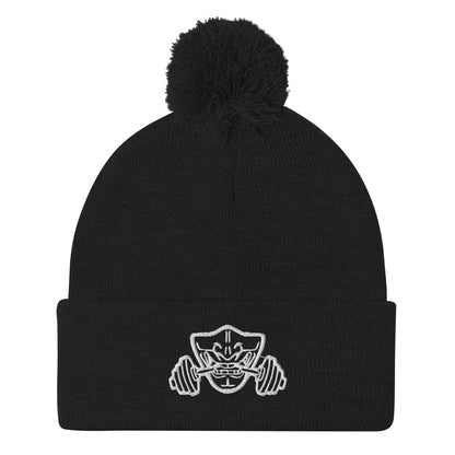 Pom-Pom Beanie with Embroidered Bushido Logo