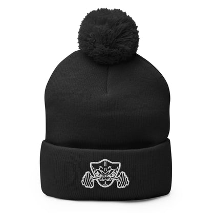 Pom-Pom Beanie with Embroidered Bushido Logo