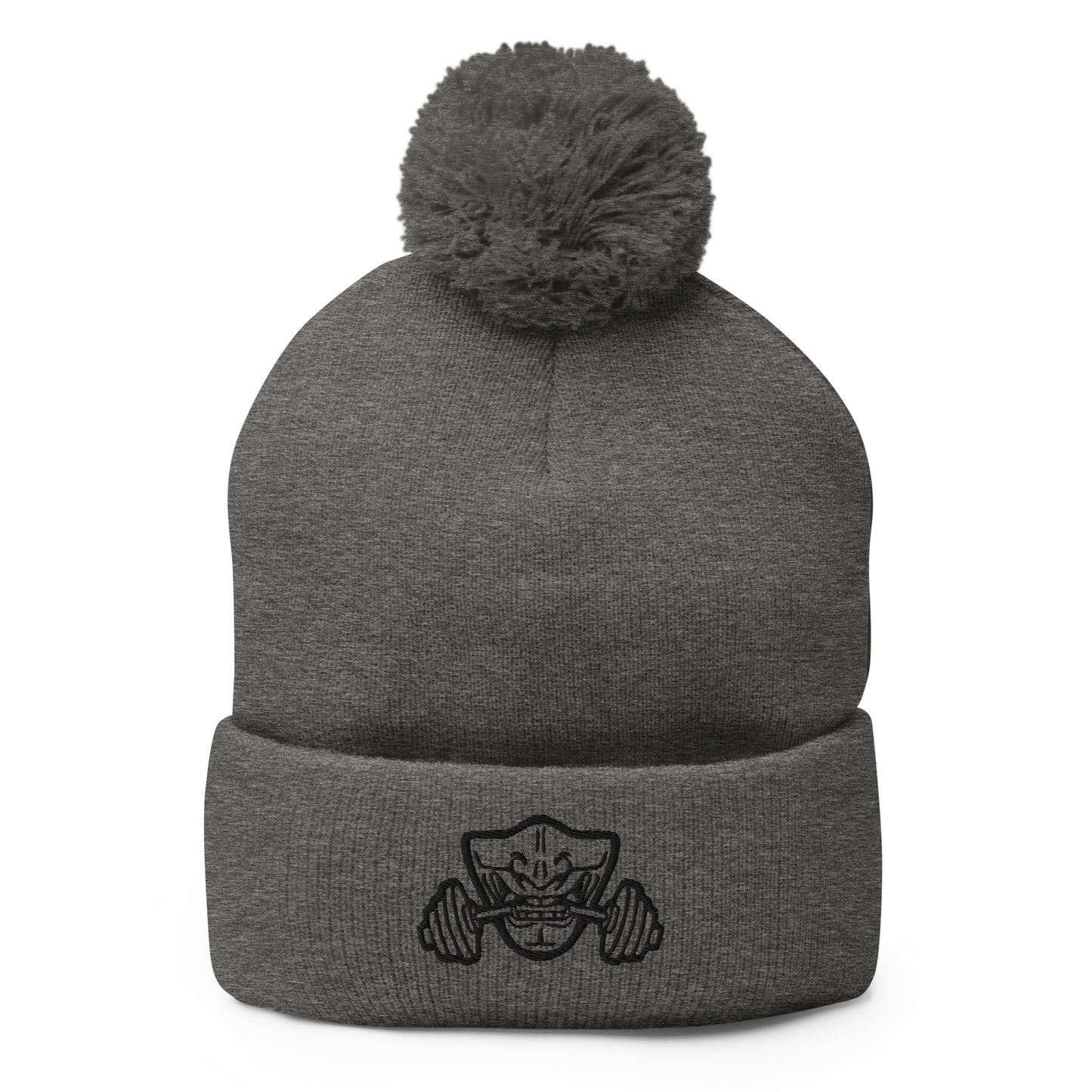 Pom Pom Beanie With Embroidered Bushido Logo