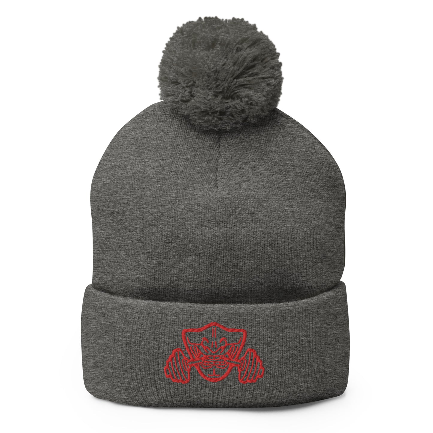 Pom-Pom Beanie with Embroidered Bushido Logo