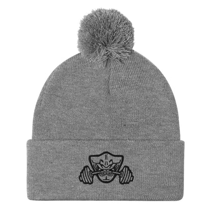 Pom Pom Beanie With Embroidered Bushido Logo