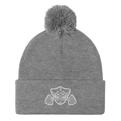 Pom-Pom Beanie with Embroidered Bushido Logo