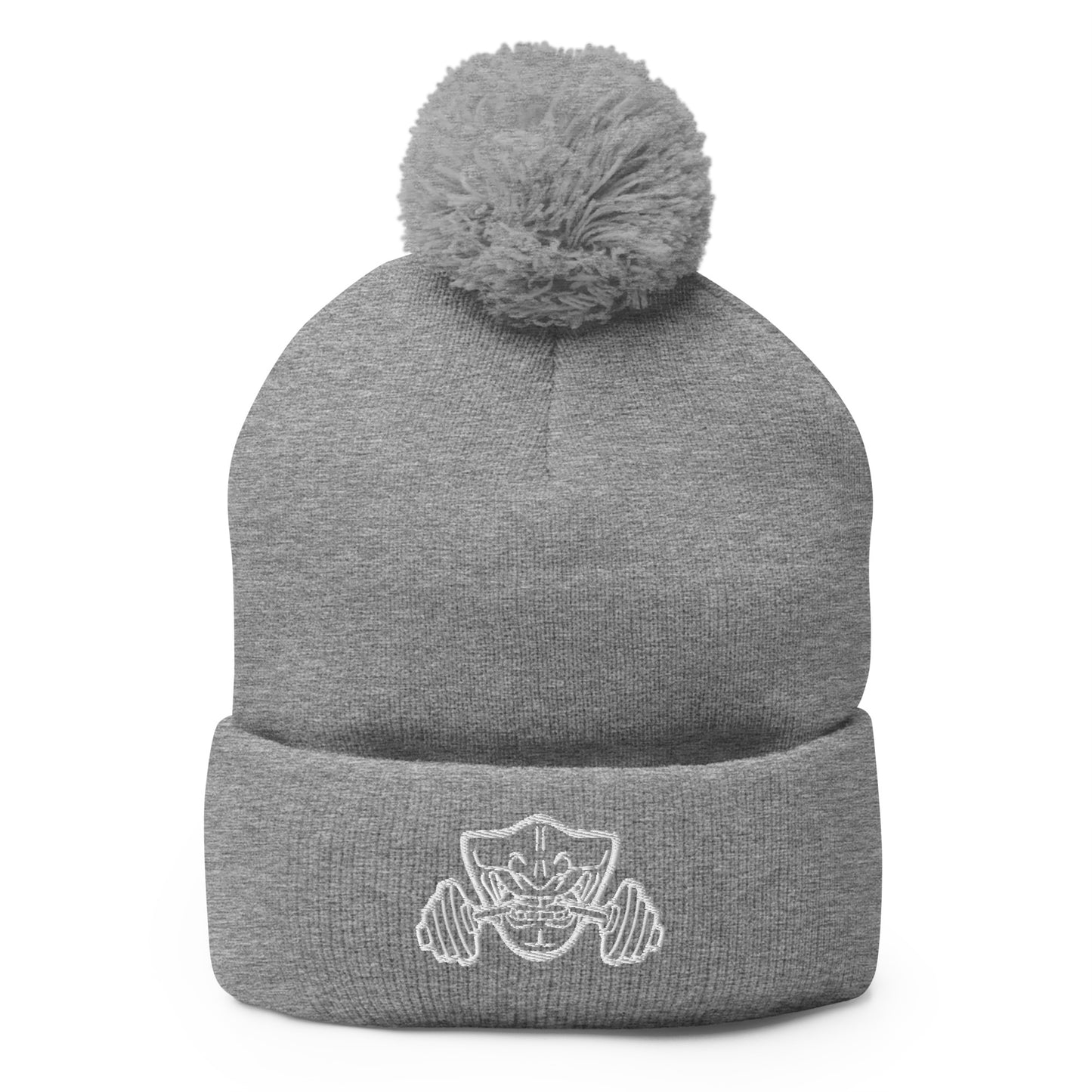 Pom-Pom Beanie with Embroidered Bushido Logo