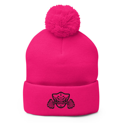 Pom-Pom Beanie with Embroidered Bushido Logo