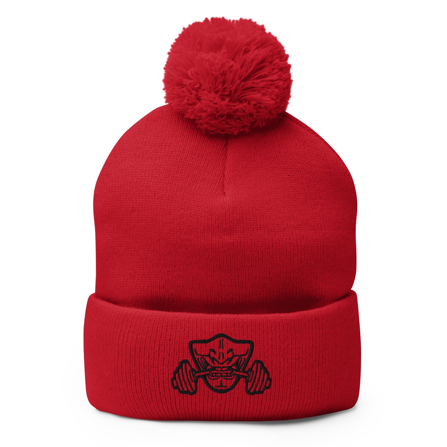 Pom-Pom Beanie with Embroidered Bushido Logo