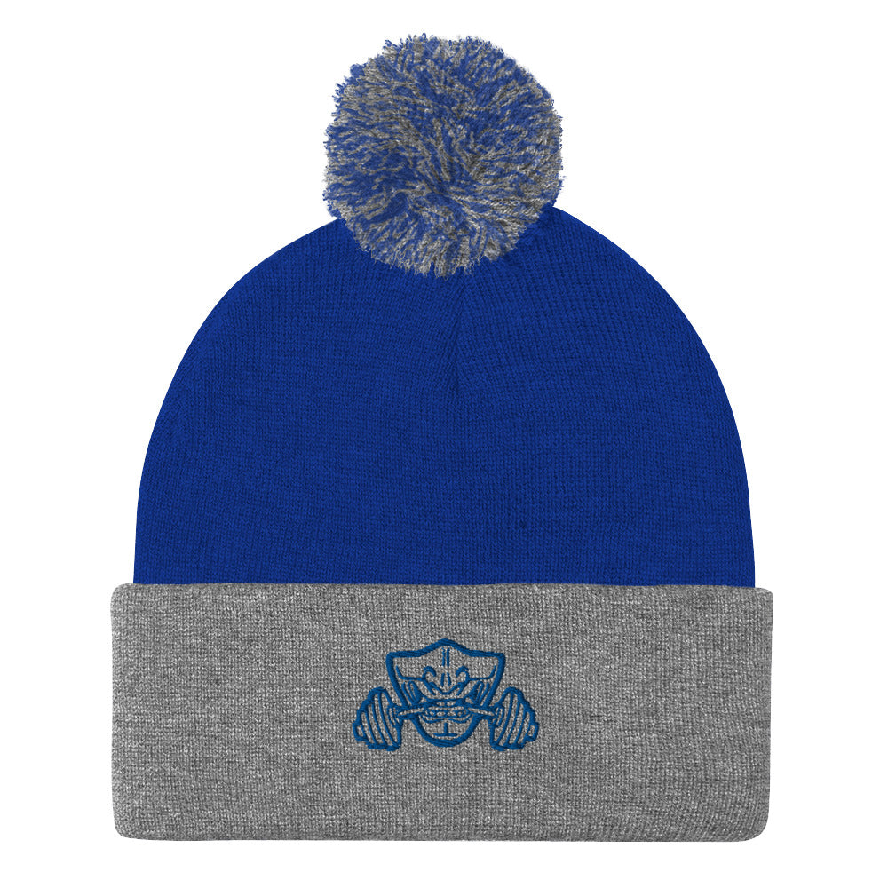 Pom-Pom Beanie with Embroidered Bushido Logo