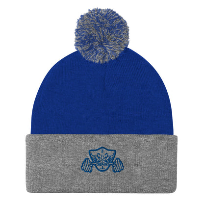 Pom-Pom Beanie with Embroidered Bushido Logo