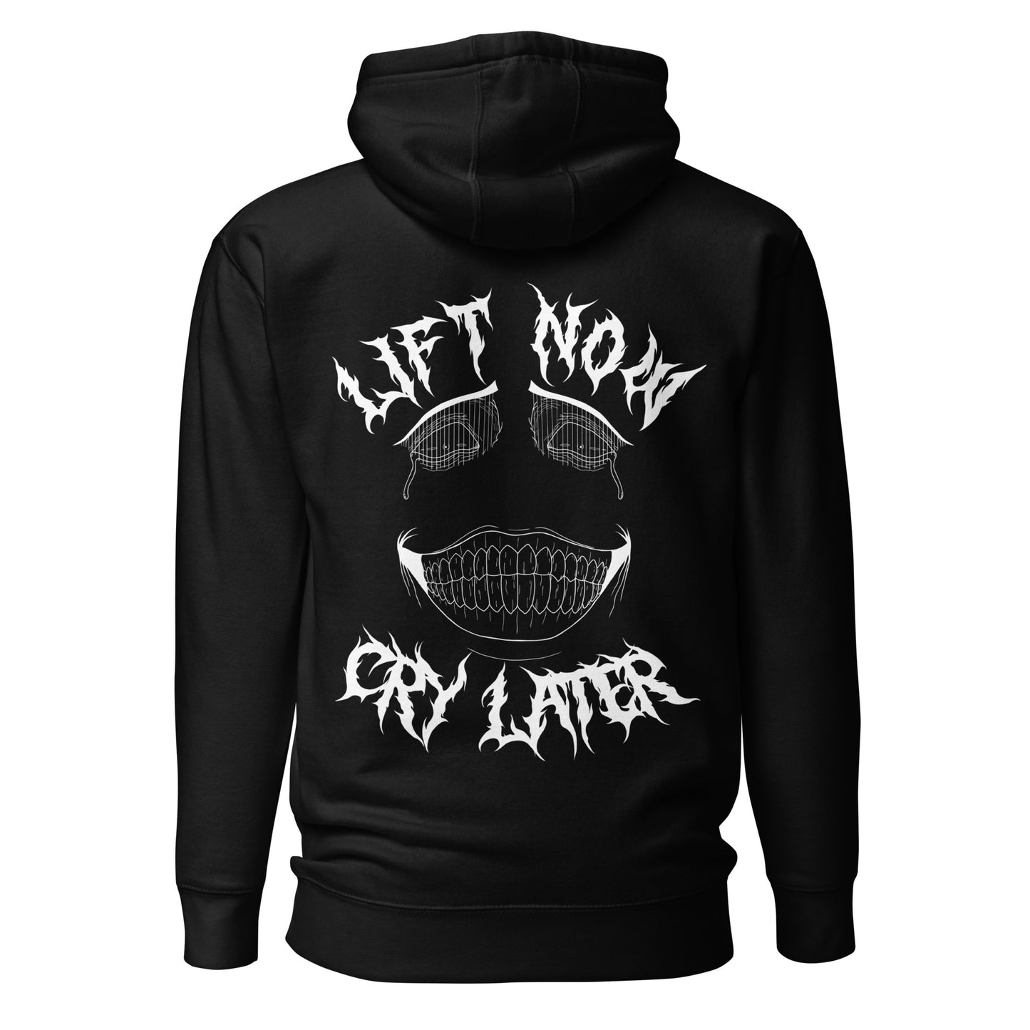 NEW!! Black Hoodie With Train Now Cry Later