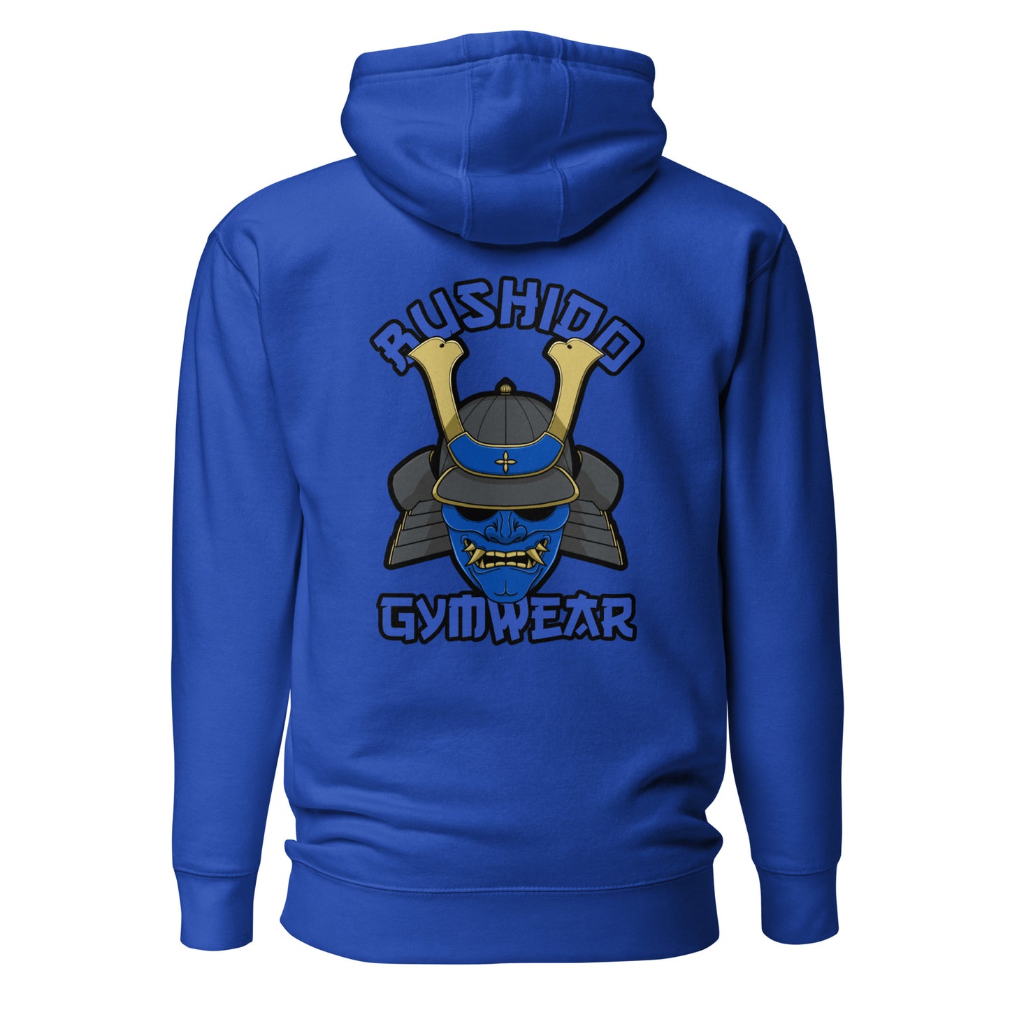 Blue Hoodie With Kabuto Back Print