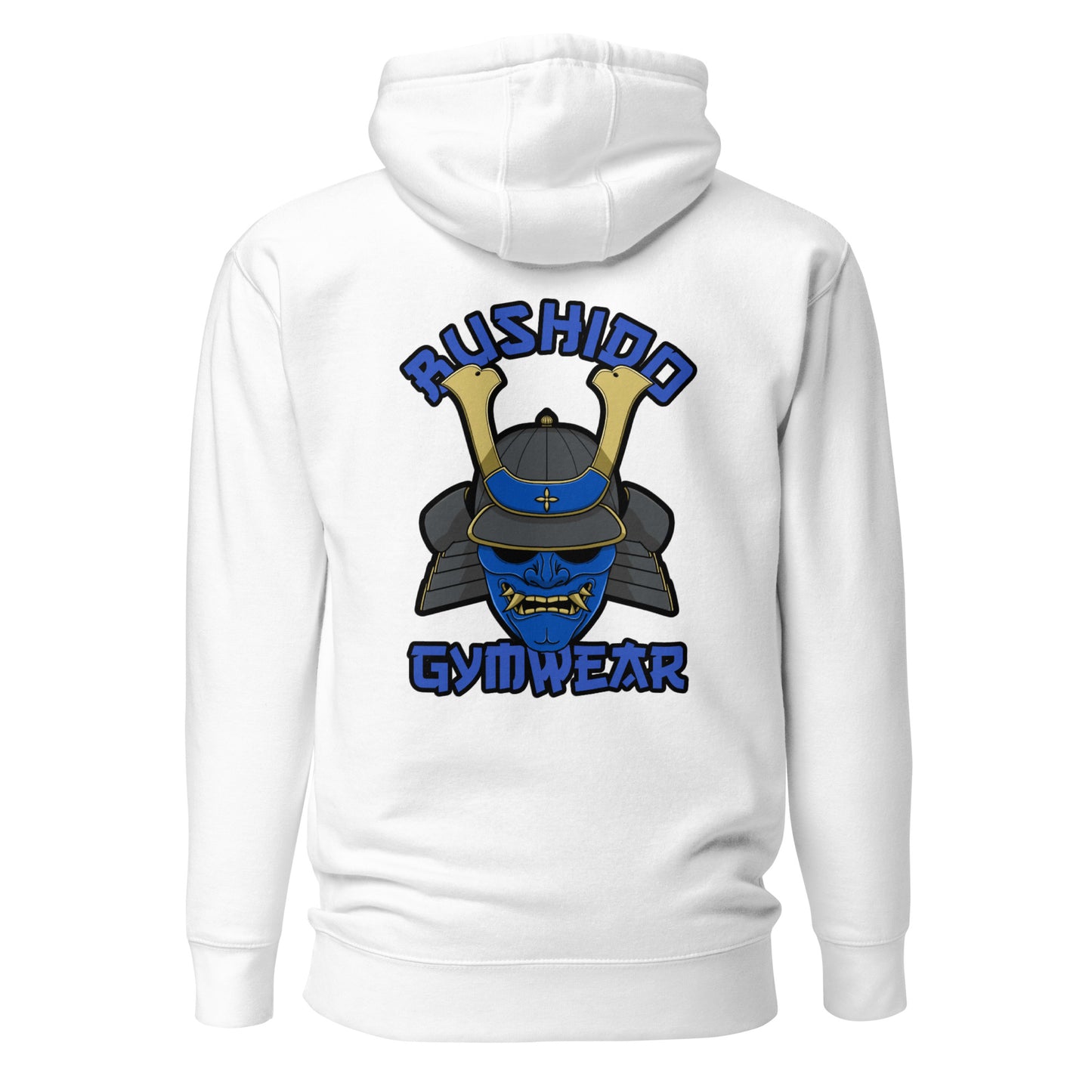 Blue Hoodie With Kabuto Back Print